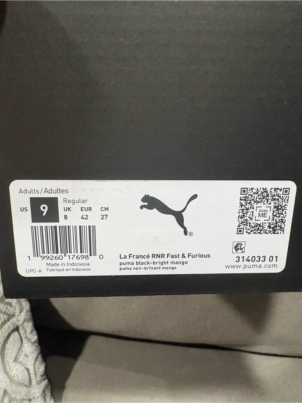 Puma Black Athletic Sneakers with Red and Yellow Accents - Picture 4 of 4
